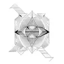 three arrows and bow tattoo design idea