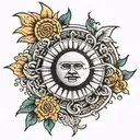 argentina sun tattoo design idea