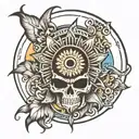 argentina sun tattoo design idea
