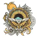 argentina sun tattoo design idea