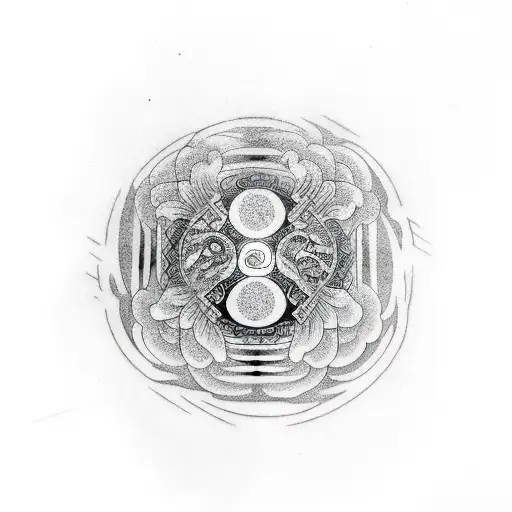 cool yin yang down syndrome  tattoo design idea