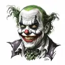 jokers face saying hahaha joker tattoo tattoo design idea