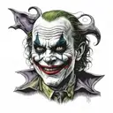 jokers face saying hahaha joker tattoo tattoo design idea