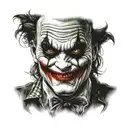 jokers face saying hahaha joker tattoo tattoo design idea