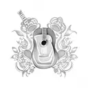 guitar tattoo design idea