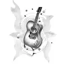 guitar tattoo design idea