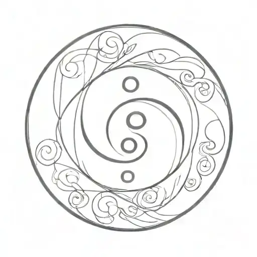 infinity symbol mix yin yang symbol tattoo design idea