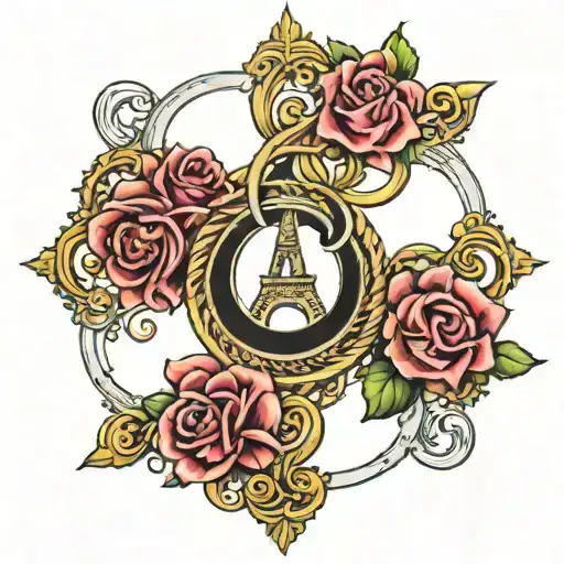 paris family infinity sign tattoo design idea