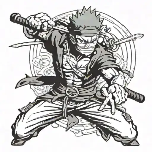 zoro roronoa One piece tattoo design idea