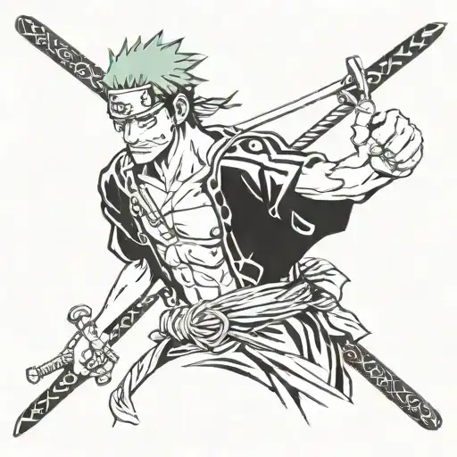 zoro roronoa One piece tattoo design idea