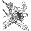 zoro roronoa One piece tattoo design idea