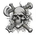  crime and punishment  axe , murder , death , god , tattoo design idea