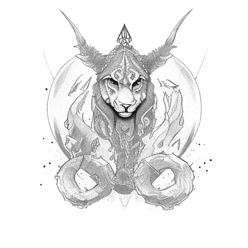 strength tarot card tattoo design idea