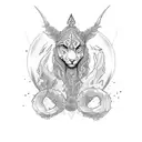 strength tarot card tattoo design idea