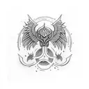 strength tarot card tattoo design idea