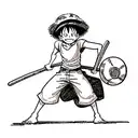 monkey d. luffy tattoo design idea