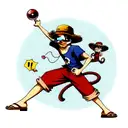 monkey d. luffy tattoo design idea