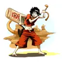 monkey d. luffy tattoo design idea