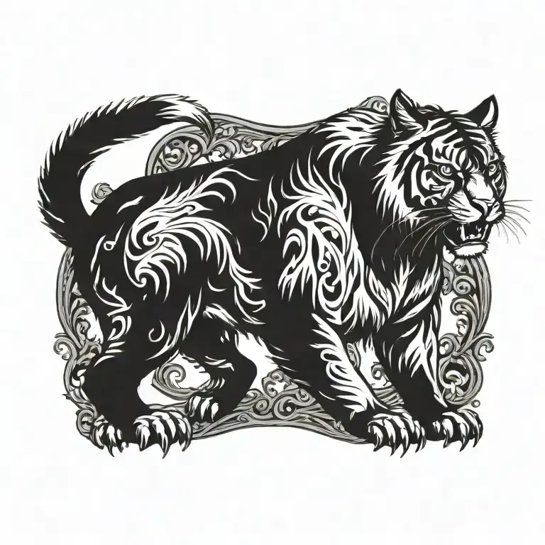 Pectoral Tiger Inspired tattoo design idea