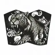 Pectoral Tiger Inspired tattoo design idea