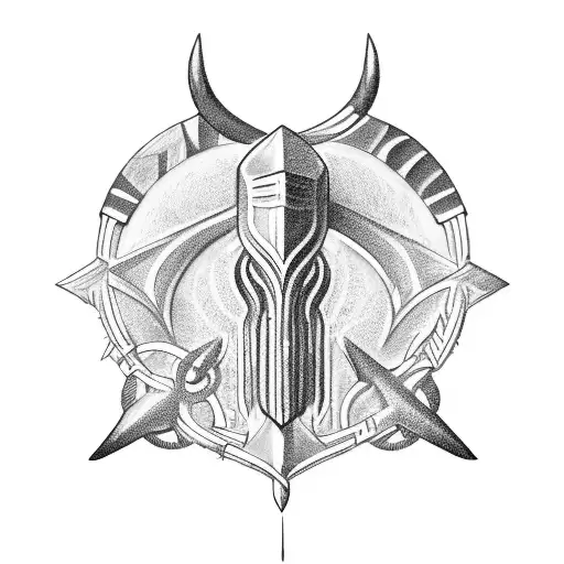Trident tattoo design idea