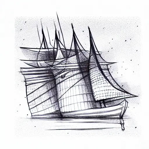 ship tattoo design idea