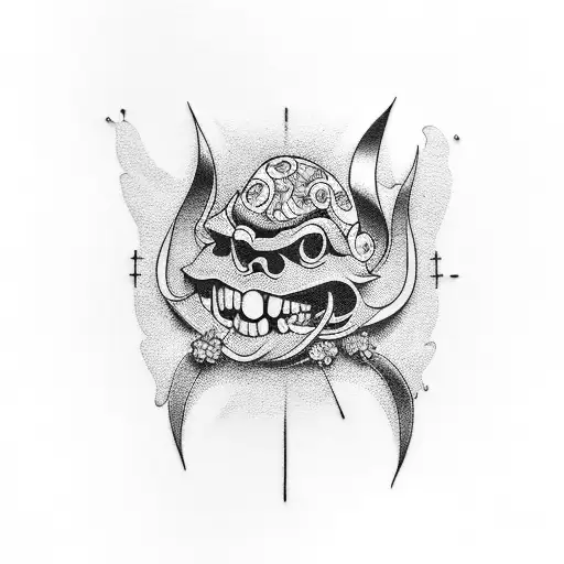 suminagashi laugh now cry later tattoo design idea