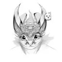 suminagashi laugh now cry later tattoo design idea