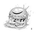 suminagashi laugh now cry later tattoo design idea