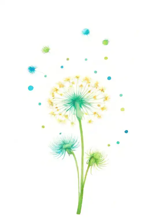 dandelion tattoo design idea