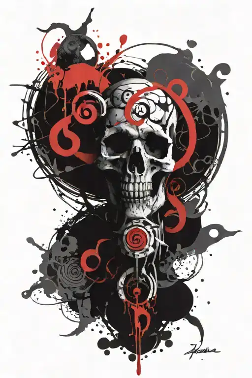 triskelion dark gothic style tattoo design idea