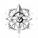 masonic symbol square and compass tattoo design idea