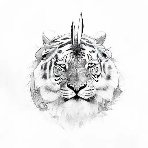 Cool animal with hqd testosterone masculine  tattoo design idea