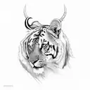 Cool animal with hqd testosterone masculine  tattoo design idea
