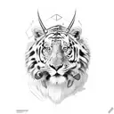 Cool animal with hqd testosterone masculine  tattoo design idea