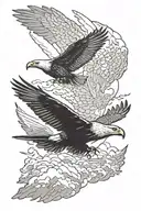c-130 and eagle soaring tattoo design idea