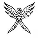 om with wings around it on chest tattoo design idea
