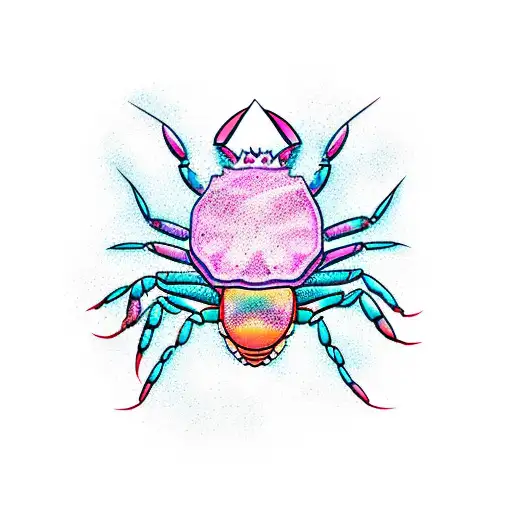 crab on bicycle tattoo design idea
