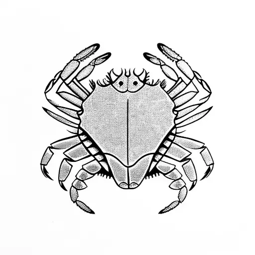 winter crab tattoo design idea