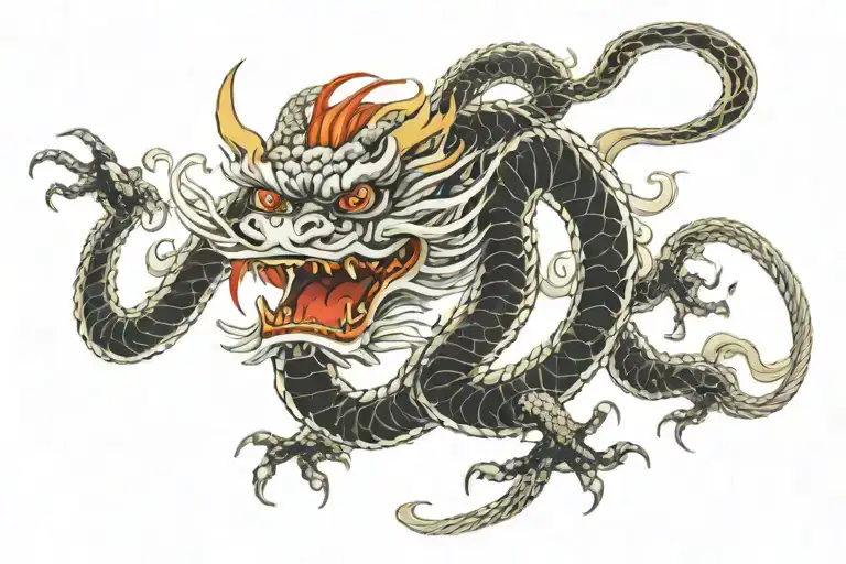 chinese dragon wrapped on collarbone tattoo tattoo design idea
