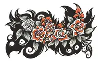 collar bone piece tattoo design idea