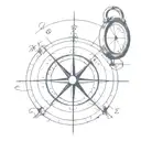 compass with a discreet element representing Zoro's sense of direction in One Piece such as his earrings, saber... tattoo design idea