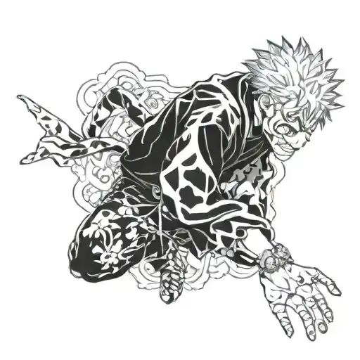 Satoru Gojo Jujutsu Kaisen tattoo design idea