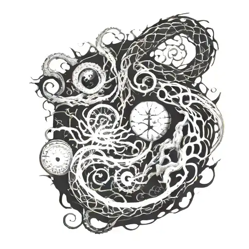 eldritch horror interdimentional tattoo design idea