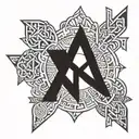 ukrainian runes tattoo design idea