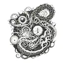 eldritch horror interdimentional tattoo design idea