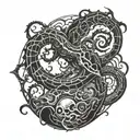 eldritch horror interdimentional tattoo design idea