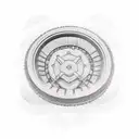 Motorcycle tire track forming a guitar tattoo design idea