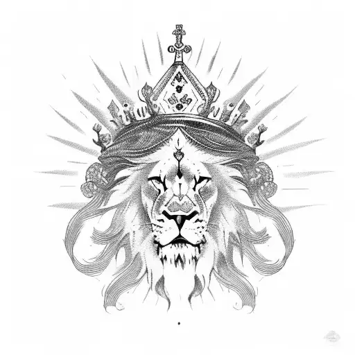 pahlavi crown lion and sun flag tattoo design idea