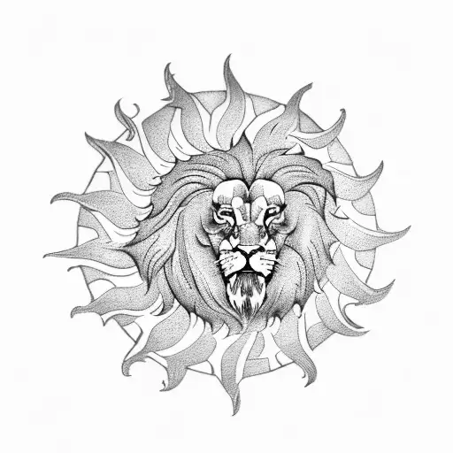 iran lion and sun flag tattoo design idea